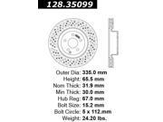 Centric Disc Brake Rotor 128.35099