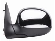 Fit System black w chrome cover foldaway Driver Side Manual replacement mirror 61136F FO1320188 F85Z17683BAA