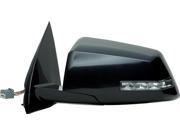 Fit System black PTM w turn signal foldaway; LH Heated Power replacement mirror 62114G GM1320364 22791624; 25884997; 20879274