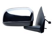 Fit System black chrome foldaway Passenger Side Heated Power replacement mirror 60139C CH1321285 55364664AI