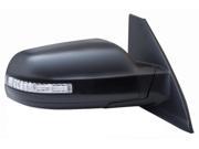 Fit System w turn signal black PTM cover foldaway Passenger Side Heated Power replacement mirror 68595N NI1321210 96301JB12E