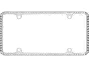 Cruiser Accessories 18130 Diamondesque License Plate Frame Chrome And Clear