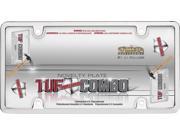 Cruiser Accessories 62031 Tuf Combo License Plate Frame and Bubble Shield Chrome And Clear