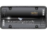 Cruiser Accessories 18150 Diamondesque License Plate Frame Matte Black With Clear