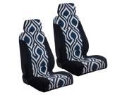 Haegan Vehicle Seat Covers USA Made Seat Cover Emily Cotton w Headrests LARGE PAIR 10247