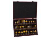 Buffalo Tools Pro Series 40 Piece Router Bit Set in Wood Box RBSET40