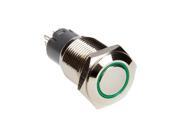 Race Sport 16mm Chrome On Off Switch Green RS 2P16MM LEDG
