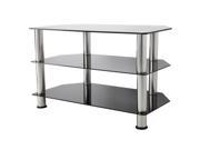 AVF Glass Floor Stand with Chrome Legs for TVs up to 40 Black SDC800 A