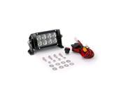 Wurton 6 5W High Powered 8 LED Light Bar Flood Beam Wire Harness and Switch 10 30V IP68 30621