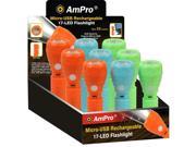 AmPro Micro USB Rechargeable 3 Watt Flashlight T24063