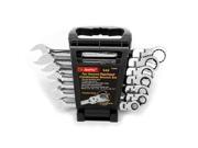 AmPro 7pc Flex Head Geared Ratcheting Wrench Set SAE T42391