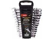 AmPro 13pc Flex Head Geared Ratcheting Wrench Set SAE T42395