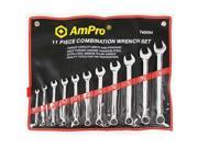 AmPro 11pc Combination Wrench Set SAE 1 4 7 8 T40094