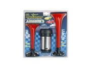 Wolo Manufacturing Air Horn Two Red Trumpets 400