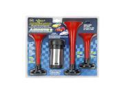 Wolo Manufacturing Air Horn Three Red Trumpets 405
