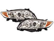 IPCW CWS 2033C2 2009 2010 Toyota Corolla Projector Headlights Chrome With DRL daytime running light design Not for HID models Driver Side Passenger Si