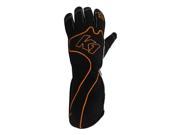 K1 RaceGear 13 RS1 O XL Reverse Stitch Kart Racing Gloves; X Large Orange Black