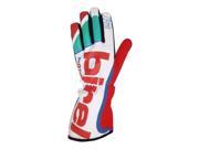 K1 RaceGear 13 BIR M Team Branded Birel Kart Racing Gloves; Medium Red White Blue