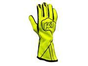 K1 RaceGear 23 CHP FY M Champ Auto Racing Nomex Gloves SFI 3.3 5 Fluorescent Yellow Medium