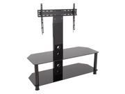 AVF SDCL1140BB A Stand with TV Mount for TVs up to 65 Black Glass Black Legs