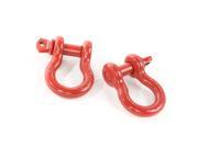 Rugged Ridge D Ring Shackles 3 4 Inch Red Steel Pair 11235.08