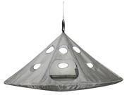 Flowerhouse Flying Saucer Hanging Chair with Net Silver FHFSSVR