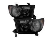 Spyder Auto Toyota Tundra 07 13 Toyota Sequoia 08 13 OEM Style Headlights Will Not Fit Model With Headlight Washer Black Smoked 9030406