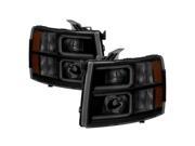 Spyder Auto Chevy Silverado 1500 07 13 2500HD 3500HD 07 14 Halo Projector Headlights Light Tube Style Black Smoked 9030277