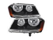 Spyder Auto Dodge Avenger 08 14 Crystal Headlights Black 9025297