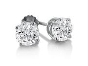 1ct Diamond Stud Earrings in 14K White Gold SI1 2 G H IGL Certified