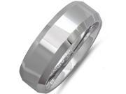 8mm Beveled Edge Comfort Fit Tungsten Carbide Plain Wedding Band Available Ring Sizes 7 12 1 2 sz 12 1 2