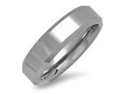 6mm Beveled Edge Comfort Fit Tungsten Carbide Wedding Band Available Ring Sizes 8 12 1 2 sz 12 1 2