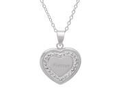 Amanda Rose Sterling Silver Crystal Forever in Heart Pendant with Swarovski Elements