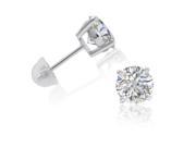 2ct tw Sterling Silver Stud Earrings made with Swarovski Zirconia