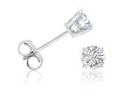 Amanda Rose Collection by MLG 1 2ct Diamond Stud Earrings set in 14K White Gold