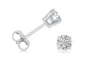 Amanda Rose Collection by MLG .40ct Diamond Stud Earrings set in 14K White Gold