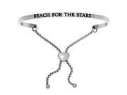 Intuitions Reach for the Stars Stainless Steel Adjustable Bolo Friendship Bracelet