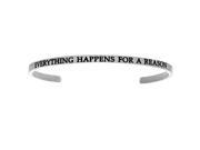 Intuitions Everything Happens for a Reason Stainless Steel Cuff Bangle Bracelet
