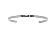 Intuitions Dream Big Stainless Steel Cuff Bangle Bracelet