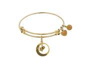 Brass with Yellow Love You To The Moon Back Charm For Angelica Bangle