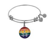 Brass with White Finish LGBTQ Pride Enamel Charm for Angelica Bangle