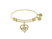 Brass with Yellow Finish Mom in Heart Charm for Angelica Bangle