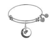 Brass Love You To the Moon and Back Charm On Angelica Collection Bangle