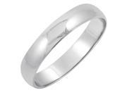 Men s 10K White Gold 4mm Classic Fit Plain Wedding Band Available Ring Sizes 8 12 1 2 Size 9.5