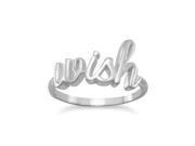 Amanda Rose Sterling Silver Script Wish Ring Available sizes 5 9