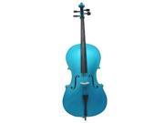 Crystalcello MC100BL 1 4 Size Blue Cello with Carrying Bag
