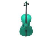 Crystalcello MC100GR 3 4 Size Green Cello with Carrying Bag