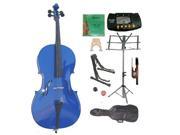 Crystalcello MC100DBL 3 4 Size Purple Cello with Carrying Bag