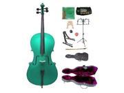 Crystalcello MC150GR 1 2 Size Green Cello with Case