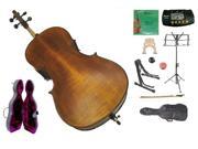 Crystalcello MC650 4 4 Size Antique Style Flamed Orchestra Cello
